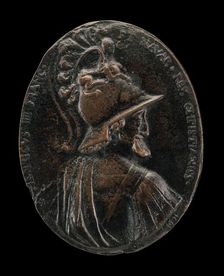 Henri IV, 1553-1610, King of France 1589, as Mars [obverse], model 1601, cast possibly before 1610. Creator: Nicolas Guinier