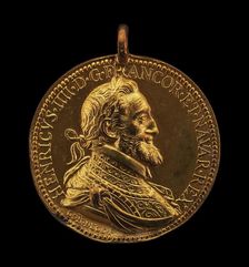 Henri IV, 1553-1610, King of France 1589 [obverse], 1598. Creator: Conrad Bloc