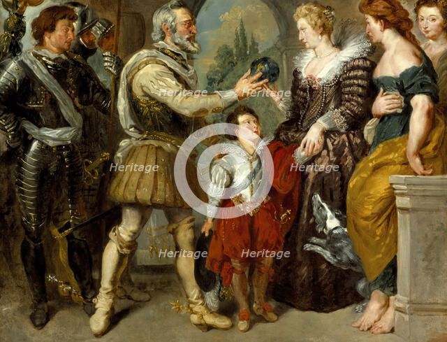 Henri IV Conferring the Regency upon Marie de' Medici (after Rubens), before 1834. Creator: Eugene Delacroix.