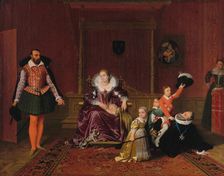Henri IV jouant avec ses enfants au moment où l'ambassadeur d'Espagne est admis en sa présence, 1817 Creator: Jean-Auguste-Dominique Ingres