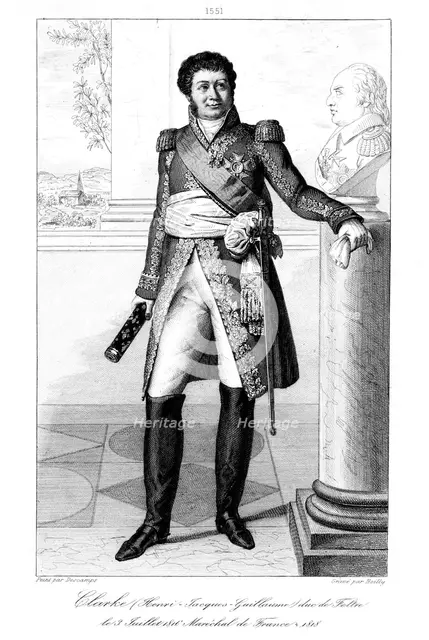 Henri Jacques-Guillaume Clarke (1765-1818), duc de Feltre and Marshal of France, 1839.Artist: Julien Leopold Boilly