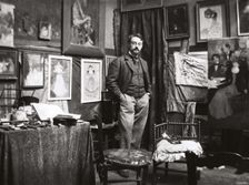 Henri Matisse in the workshop of Henri Evenepoel. Paris, 1897. Creator: Evenepoel, Henri Jacques Edouard (1872-1899)