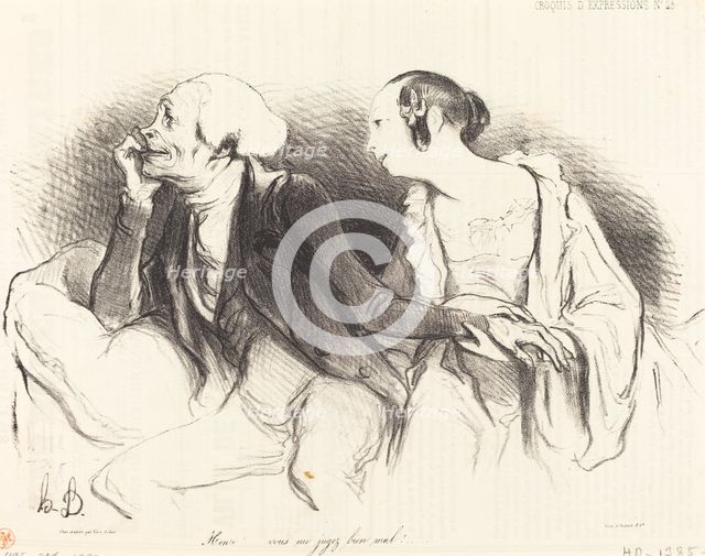 Henri!... vous me jugez bien mal!..., 1838. Creator: Honore Daumier.