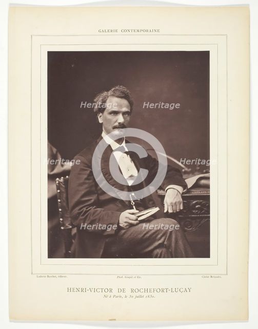 Henri-Victor de Rochefort-Luçay, [French politician and author], c. 1880.  Creator: Georges Melandri.