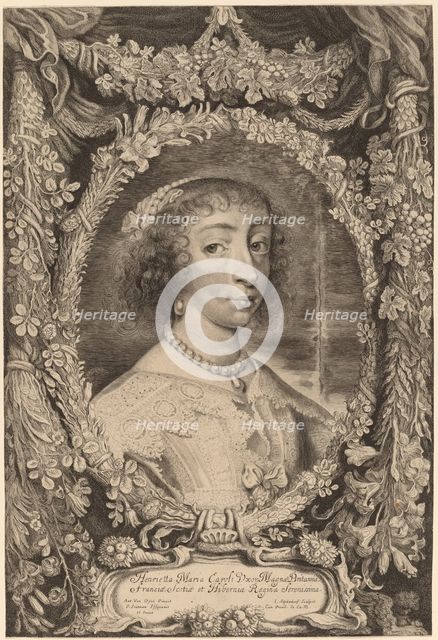 Henrietta Maria, Queen of England, 1650?. Creator: Jonas Suyderhoef.