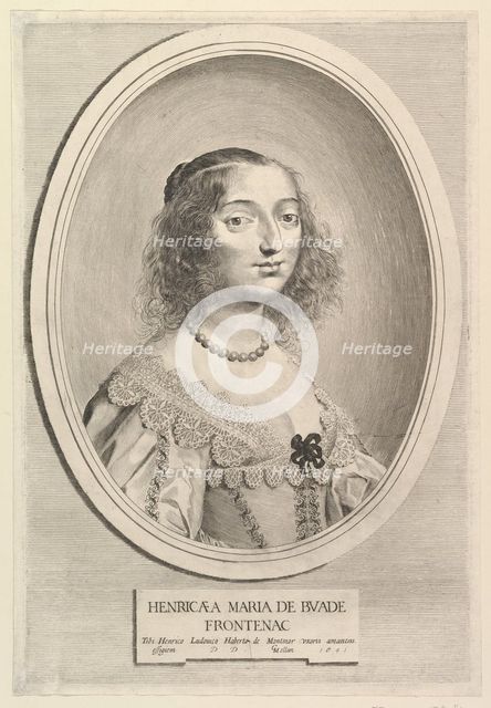 Henriette-Marie de Buade-Frontenac, 1641. Creator: Claude Mellan.