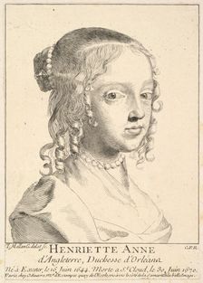 Henriette-Anne d'Angleterre, duchesse d'Orléans. Creator: Claude Mellan