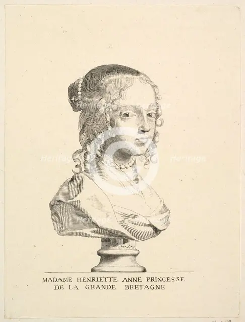Henriette-Anne d'Angleterre, duchesse d'Orléans. Creator: Claude Mellan.