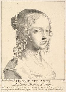 Henriette-Anne d'Angleterre, duchesse d'Orléans. Creator: Claude Mellan