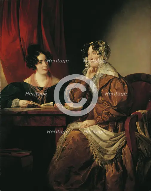 Henriette Baroness Pereira-Arnstein with her daughter Flora, 1833. Creator: Friedrich von Amerling.