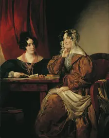 Henriette Baroness Pereira-Arnstein with her daughter Flora, 1833. Creator: Friedrich von Amerling