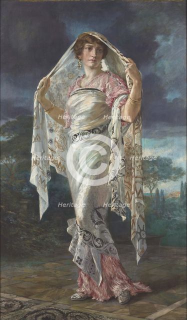 Henriette dressed as a Pompeian, 1935. Creator: Fortuny y Madrazo, Mariano (1871-1949).