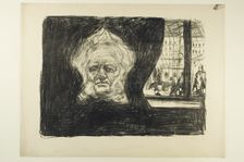 Henrik Ibsen at the Grand Café, 1902. Creator: Edvard Munch