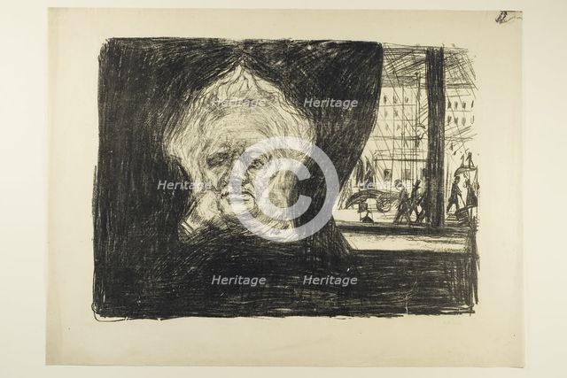 Henrik Ibsen at the Grand Café, 1902. Creator: Edvard Munch.