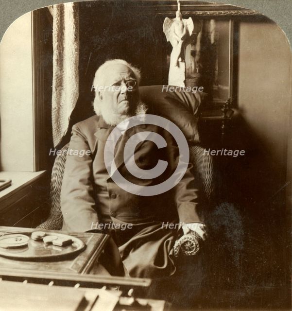 'Henrik Ibsen, the poet to whom all the world pays homage, at home Christiania, Norway', c1905. Creator: Unknown.