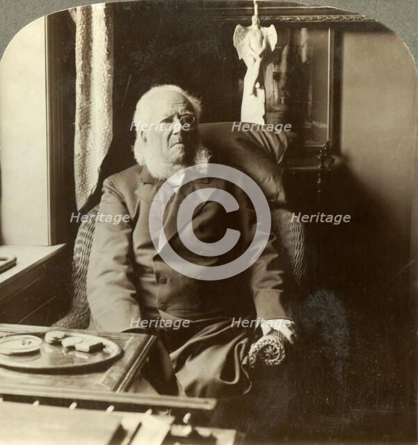 'Henrik Ibsen, the poet to whom all the world pays homage, at home Christiania, Norway', c1905. Creator: Unknown.