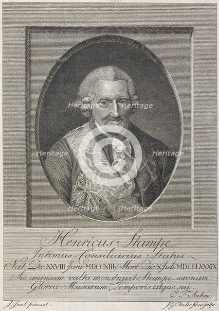 Henrik Stampe, 1793. Creator: Johann Georg Preissler.