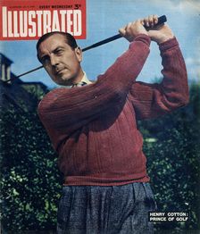 Henry Cotton, cover of Illustrated magazine, July 6, 1946