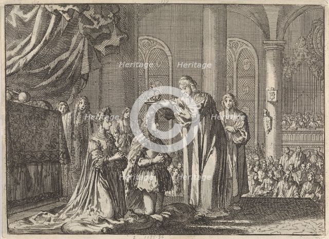 Henry Compton crowning William and Mary at Westminster Abbey on 11 April 1689, 1698.
