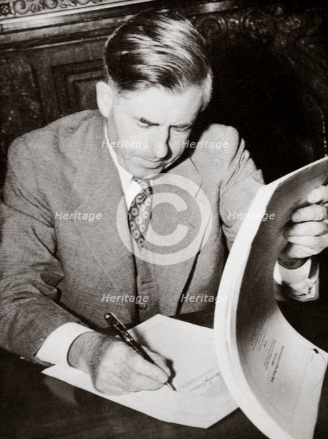 Henry A Wallace, American politician, 1930s.   Creator: Unknown.