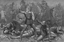 Henry and Alencon at Agincourt 25 October 1415, (c1880)