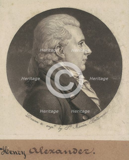 Henry Alexander, 1803/1806. Creator: Charles Balthazar Julien Févret de Saint-Mémin.
