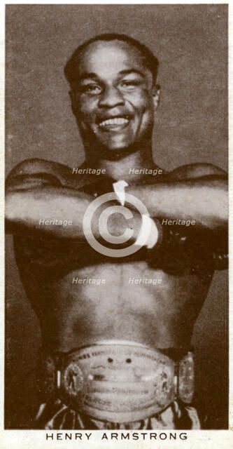 Henry Armstrong, American boxer, 1938. Artist: Unknown