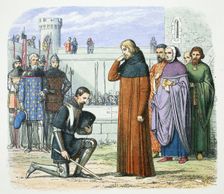 Henry Bolingbroke demanding the throne of Richard II of England, Flint, Wales, 1399 (1864). Creator: James William Edmund Doyle