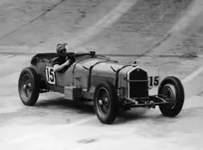 Henry Birkin in an Alfa Romeo at Brooklands, Surrey, 1930s