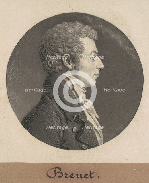 Henry Brunet, 1808. Creator: Charles Balthazar Julien Févret de Saint-Mémin.