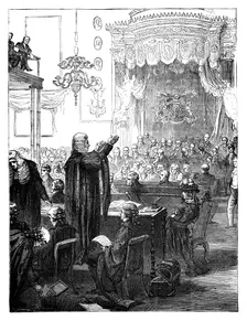 Henry Brougham's speech for the defence during the trial of Queen Caroline, 1820 (c1895)