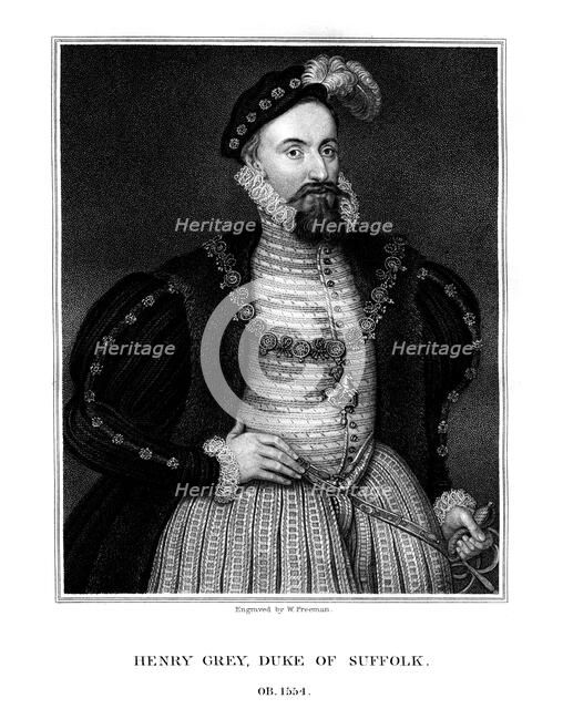 Henry Grey, 1st Duke of Suffolk, English nobleman, (1826).Artist: W Freeman