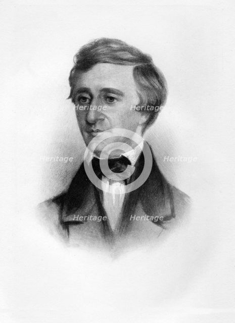 Henry David Thoreau, pub. c1854. Creator: Samuel Worcester Rowse (1822 - 1901).