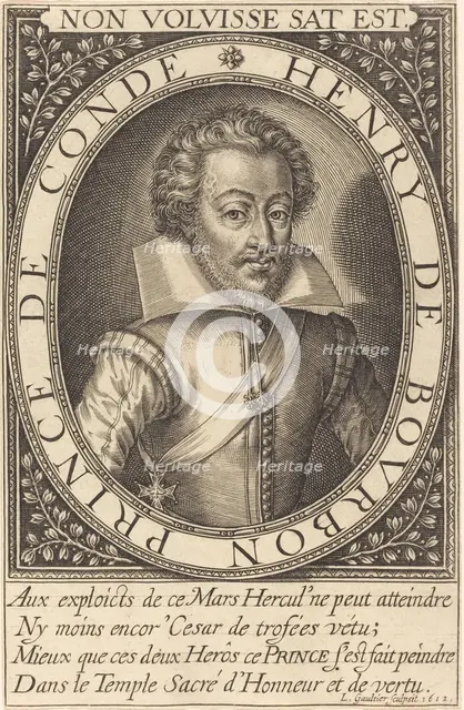 Henry de Bourbon, Prince de Conde, 1613. Creator: Leonard Gaultier.