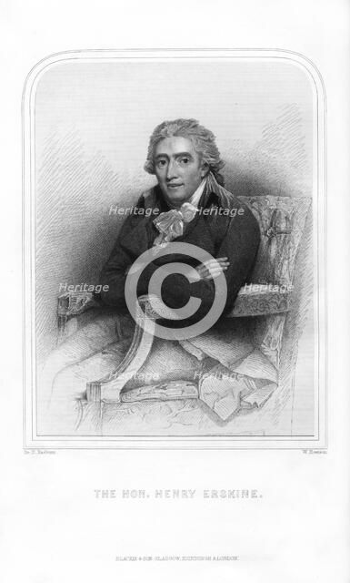 Henry Erskine, Scottish politician and lawyer, (1870).Artist: W Howison