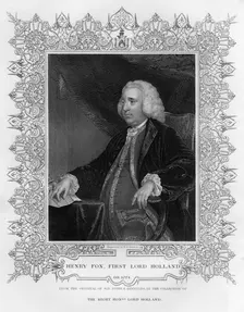 Henry Fox (1705-1774), 1st Baron Holland of Foxley, English statesman, 19th century.Artist: H Robinson
