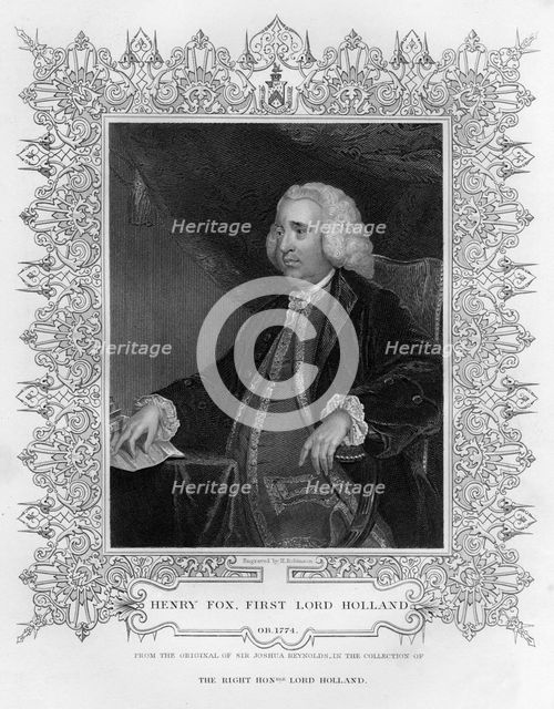 Henry Fox (1705-1774), 1st Baron Holland of Foxley, English statesman, 19th century.Artist: H Robinson