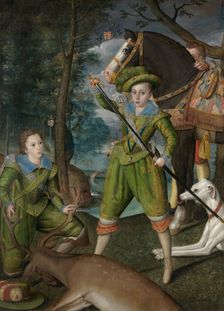 Henry Frederick (1594-1612), Prince of Wales, with Sir John Harington (1592-1614)..., 1603. Creator: Robert Peake I