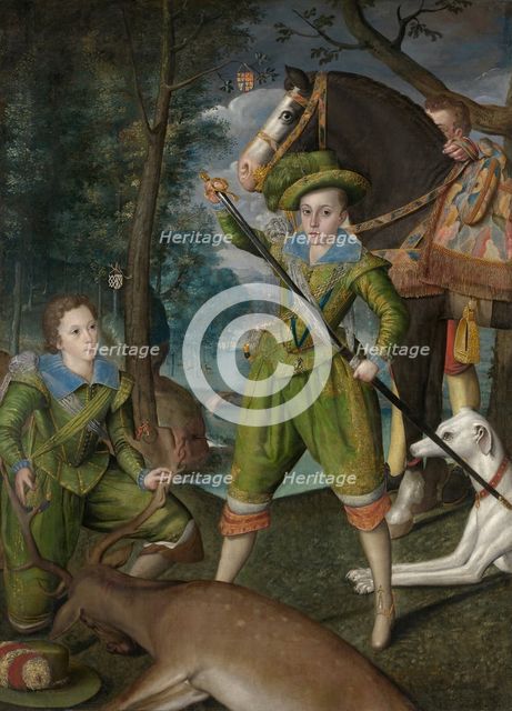 Henry Frederick (1594-1612), Prince of Wales, with Sir John Harington (1592-1614)..., 1603. Creator: Robert Peake I.