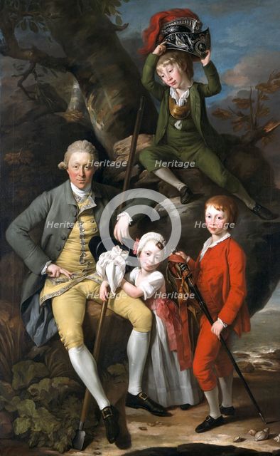 'Henry Knight of Tythegston, (1738-1772) with his children', 1770. Creator: Johan Zoffany.