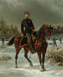 Henry Houssaye (1848-1911), historien et critique, en uniforme de sous-lieutenant de..., en 1871. Creator: Olivier Pichat