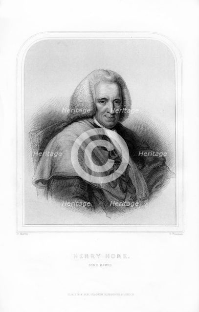 Henry Home, Lord Kames, Scottish philosopher, (1870).Artist: S Freeman