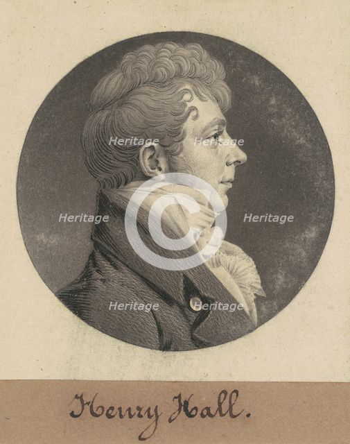 Henry Hall, 1808-1809. Creator: Charles Balthazar Julien Févret de Saint-Mémin.