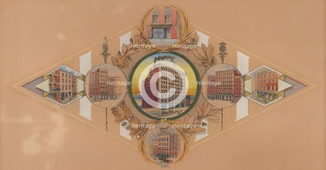 Henry Heide Confectionary Co.- Seven Buildings Occupied by the Business, after 1882. Creator: Anon.