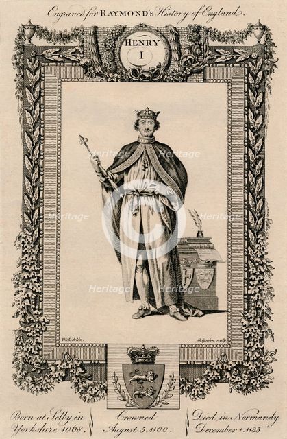 'Henry I', (1068-1135), c1787. Artist: Unknown.