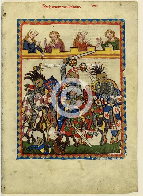 Henry I, Count of Anhalt (From the Codex Manesse), Between 1305 and 1340. Artist: Anonymous  