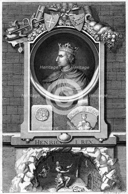 Henry I, King of England.Artist: George Vertue