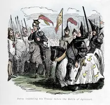Henry inspecting his Troops before the Battle of Agincourt c1860, (c1860). Artist: John Leech