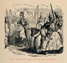 Henry inspecting his Troops before the Battle of Agincourt c1860, (c1860). Artist: John Leech
