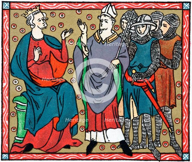 Henry II and Thomas a Becket. Artist: Unknown